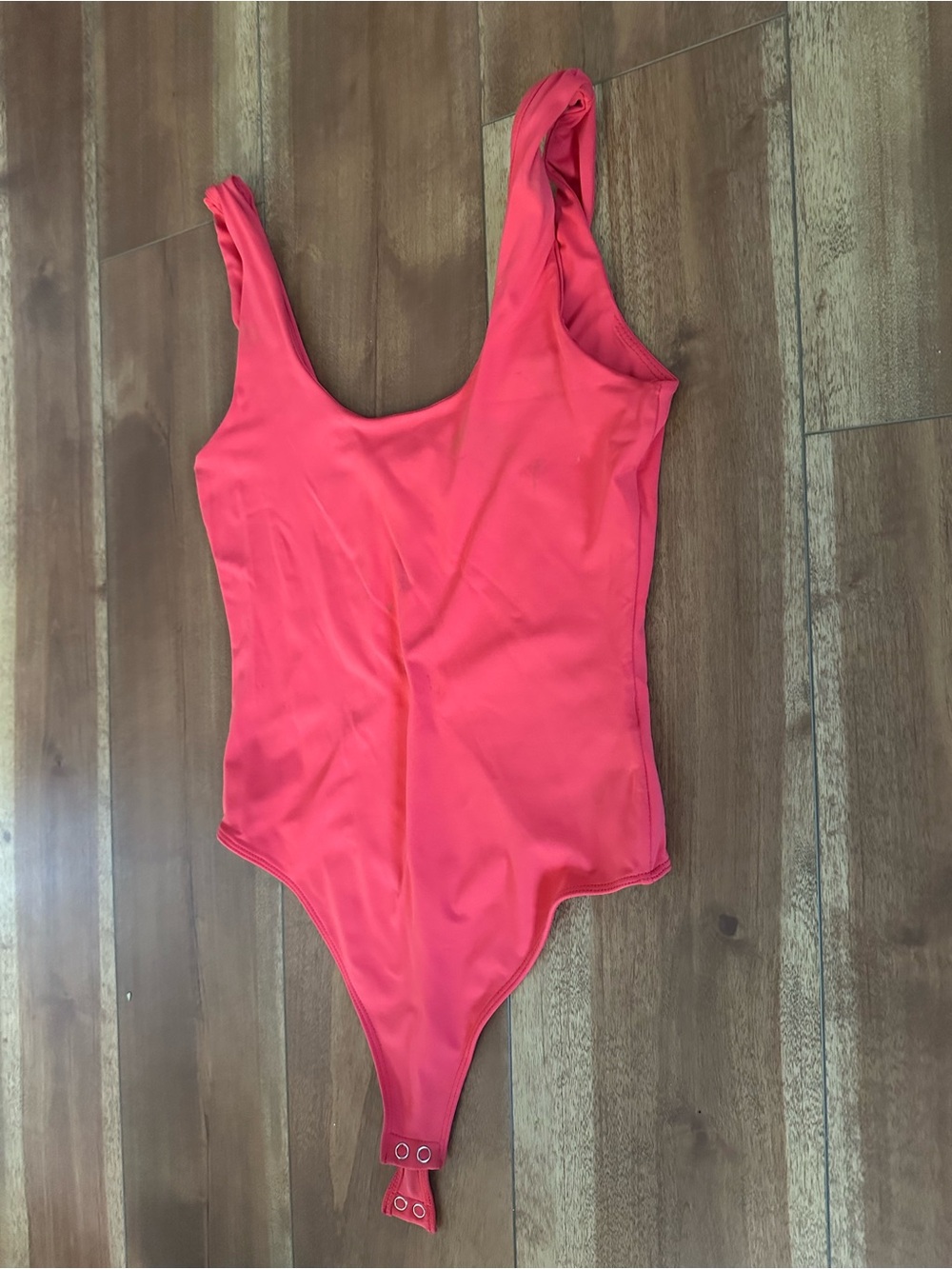 Bodysuit in Bright Coral Pink